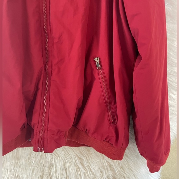L.L. Bean Mens Vintage Nylon Full Zip Fleece Lined Red Jacket. Size XLT - Picture 7 of 14